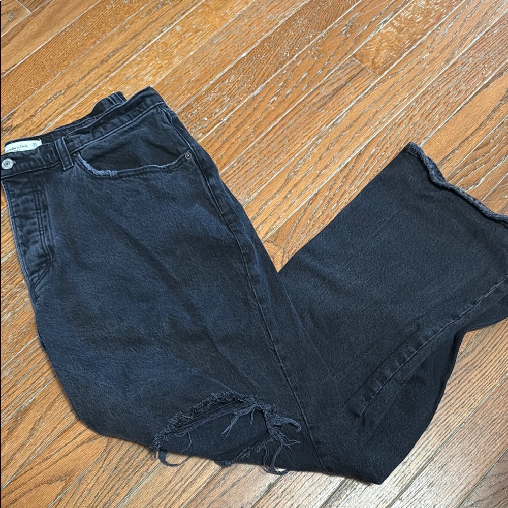 Black Distressed Abercrombie Jeans